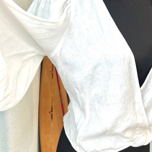 NWT,Young,Fab&Broke, Port Top, Wrap-Around in White, Tie in Front or Back, S - Picture 14 of 15